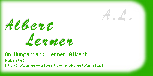 albert lerner business card